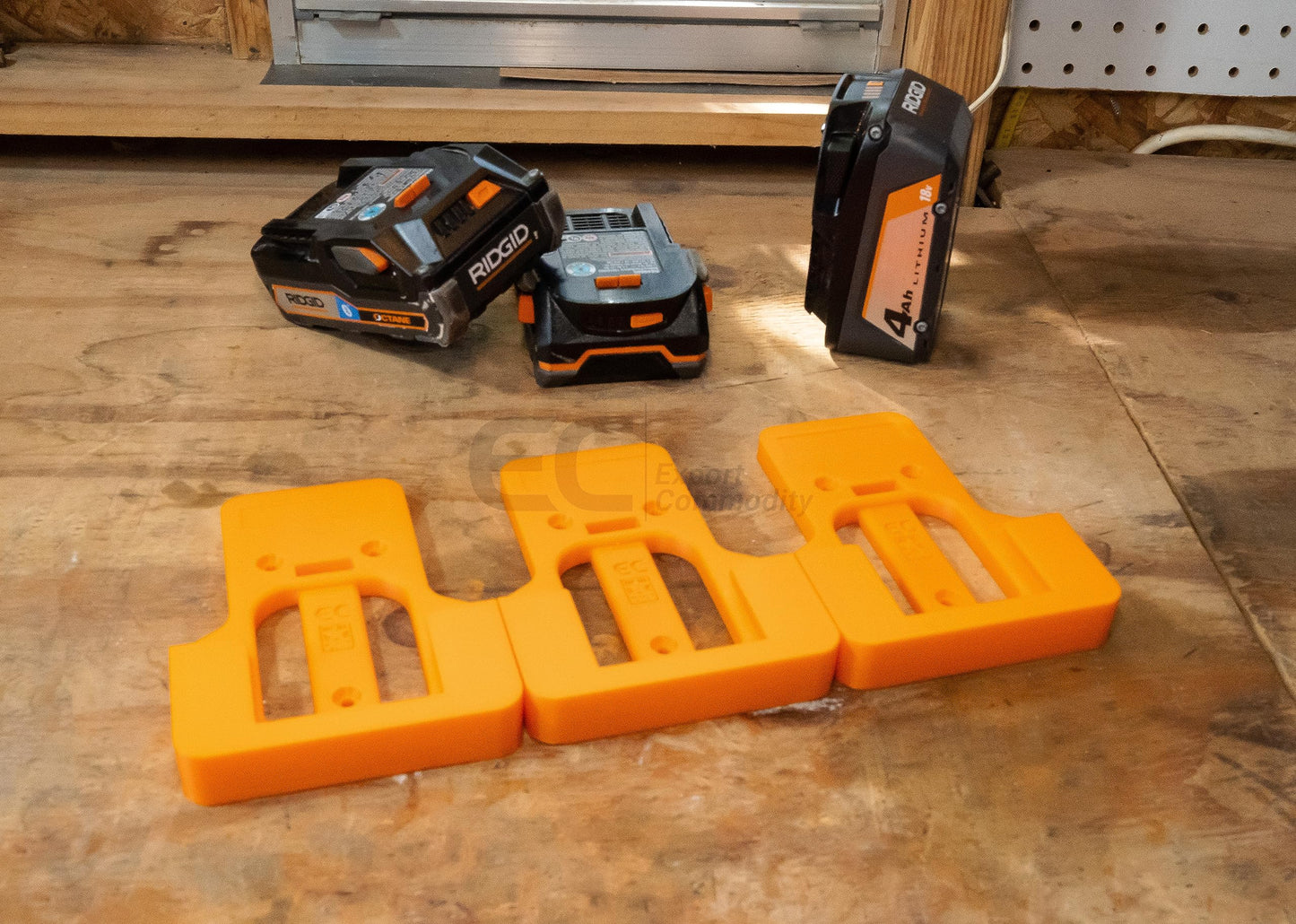 TripleD Tools PowerSlide Pro for Ridgid Power Tools: 3D Printed 3 Pack Battery Mount Secure Ergonomic & Belt-Clip Design & Made in USA - TripleD Tools