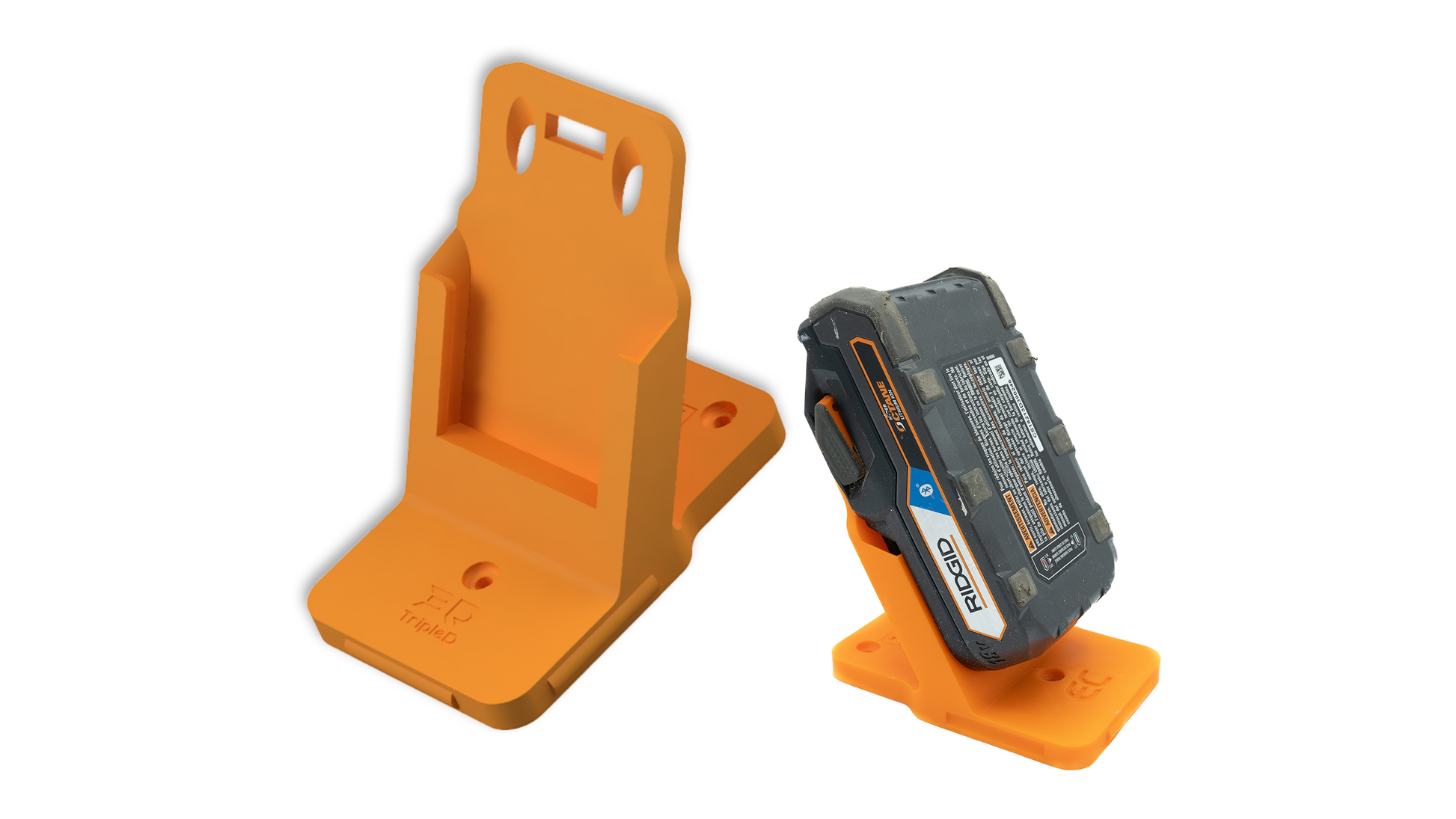 TripleD Tools PowerSlide Quickdraw Lite for Ridgid Power Tool 3D Printed Battery Mount 60 Angled Access, Compact Secure Durable, Made in USA - TripleD Tools