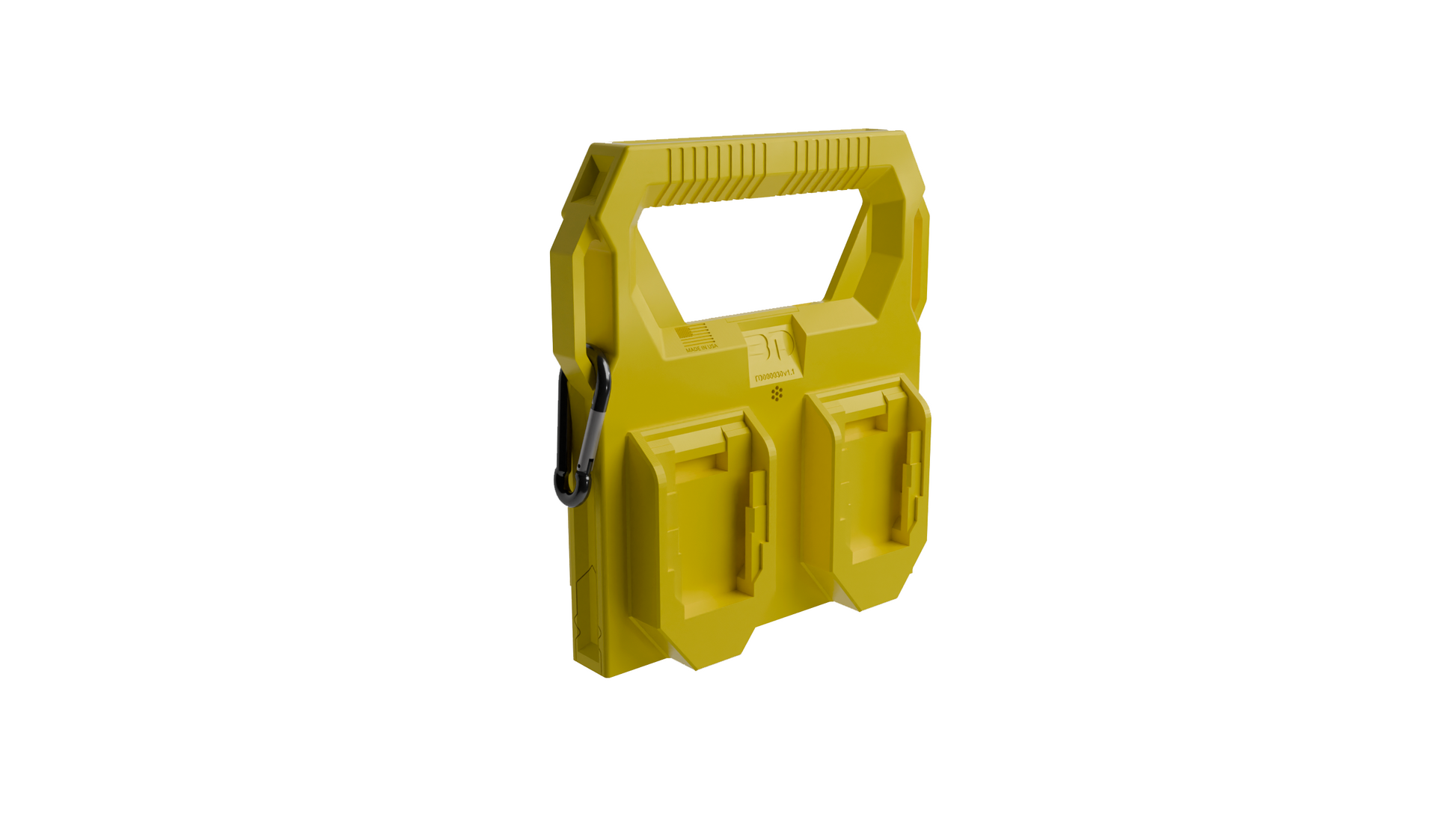 Dewalt Battery Caddy PowerSlide Carrier 4 w/ AirTag Tracking Support by TripleD Tools - Secure Battery Holder Made in America - TripleD Tools