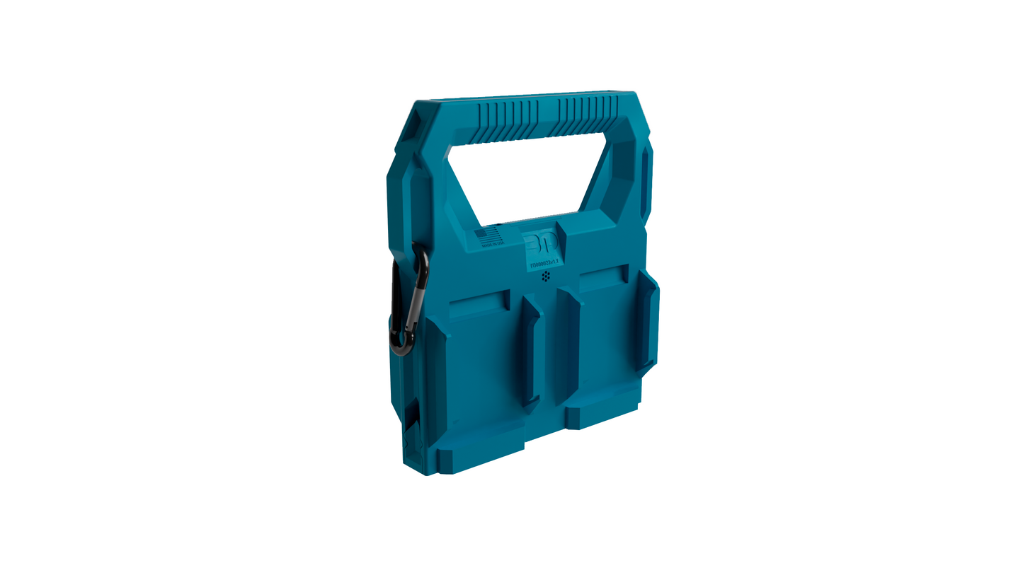 Makita Battery Caddy PowerSlide Carrier 4 & 6 w/ AirTag Tracking Support by TripleD Tools - Secure Battery Holder Made in America - TripleD Tools